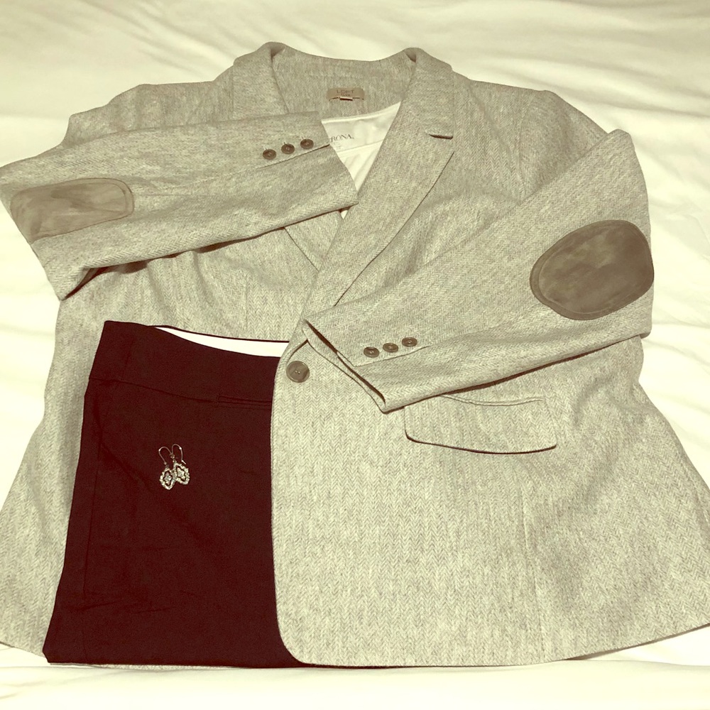 Loft plus herringbone blazer size 24